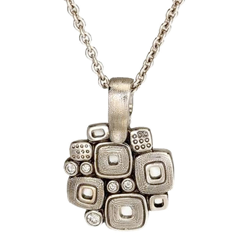 Alex Sepkus Little Windows Pendant Necklace - 18K Gold Plated Elegant Jewelry for Women, Perfect for Weddings, Parties & Special Occasions