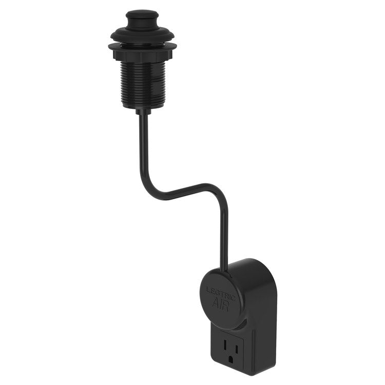 Jacobean Air Switch Garbage Disposal with Power Adapter - Flat Black Brass Finish for Kitchen Sink Waste Management System