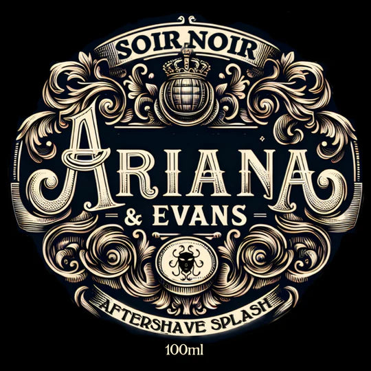 Ariana & Evans Soir Noir Aftershave Splash for Men - Alcohol-Free Post Shave Balm with Soothing Ingredients - Perfect for Sensitive Skin After Shaving or Beard Care