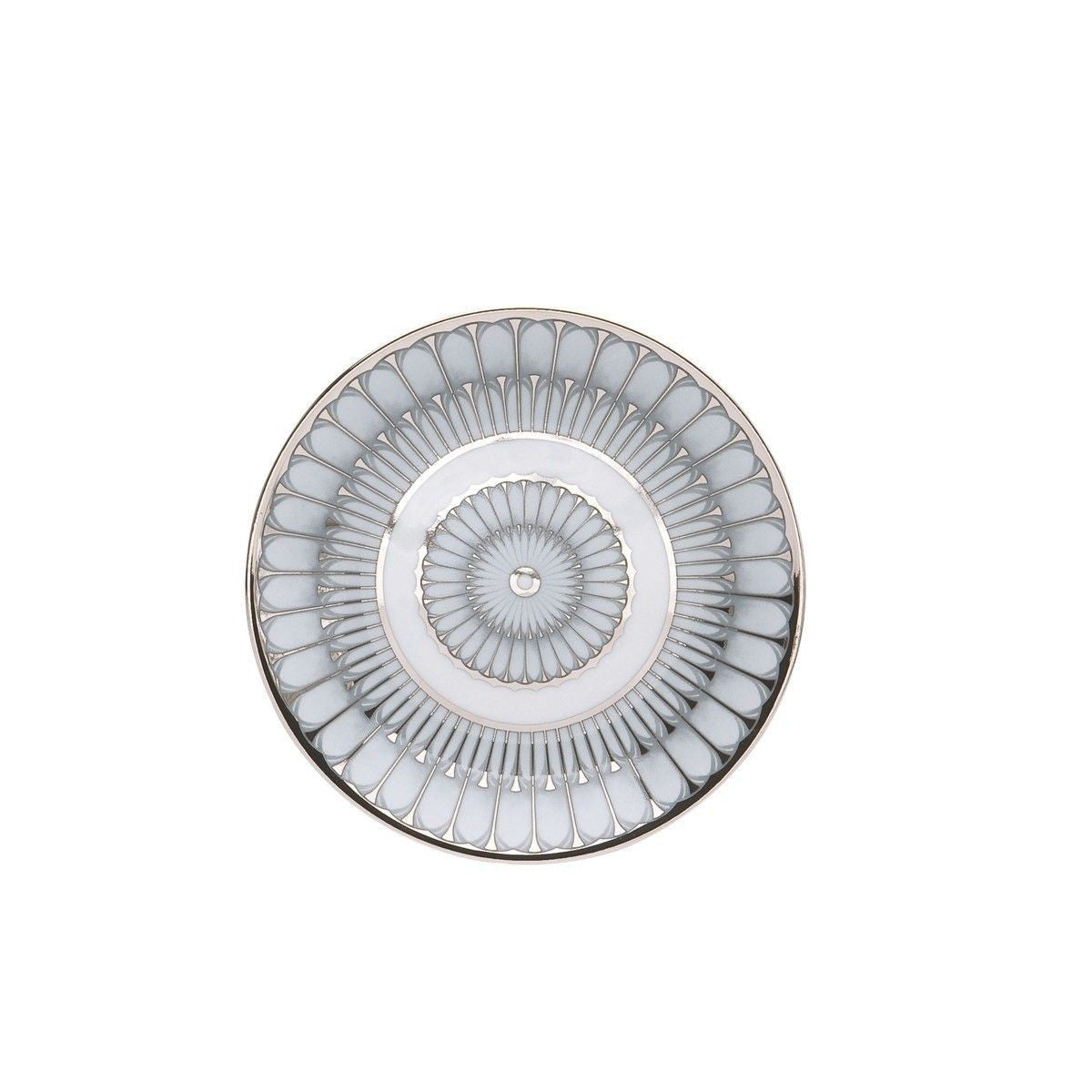Arcades Grey & Platinum Bread and Butter Plates - Elegant Dinnerware Set for Breakfast, Brunch, and Tea Parties - Perfect for Home, Restaurant, and Special Occasions
