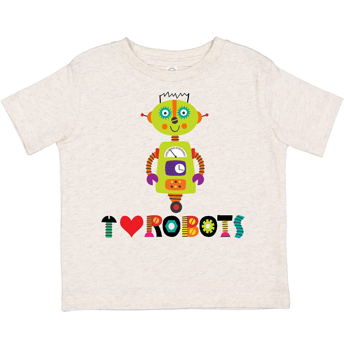 Inktastic Robotics Team I Love Robots Toddler T-Shirt - Cute Science & STEM Graphic Tee for Kids - Perfect for School, Robotics Club & STEM Events