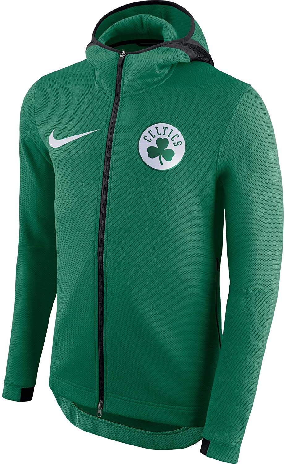Boston Celtics Authentic Showtime Therma Flex Performance Full-Zip Hoodie for Men - NBA Basketball Game Day, Workout & Casual Wear