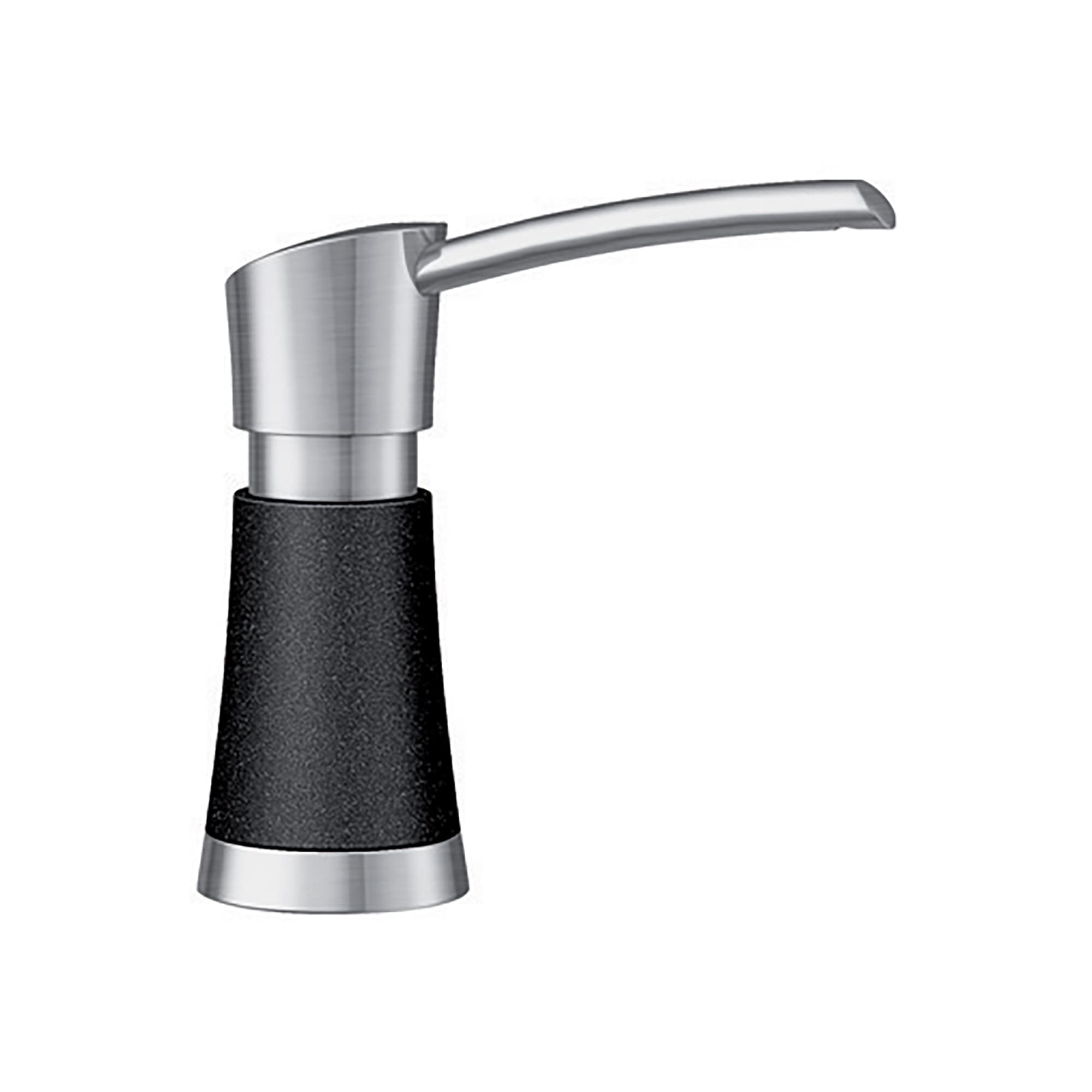 BLANCO 442049 Artona Soap Dispenser - Premium Anthracite/Stainless Steel Dual Finish Bathroom Accessory for Kitchen & Bathroom Sink - Compact Size for Small Spaces