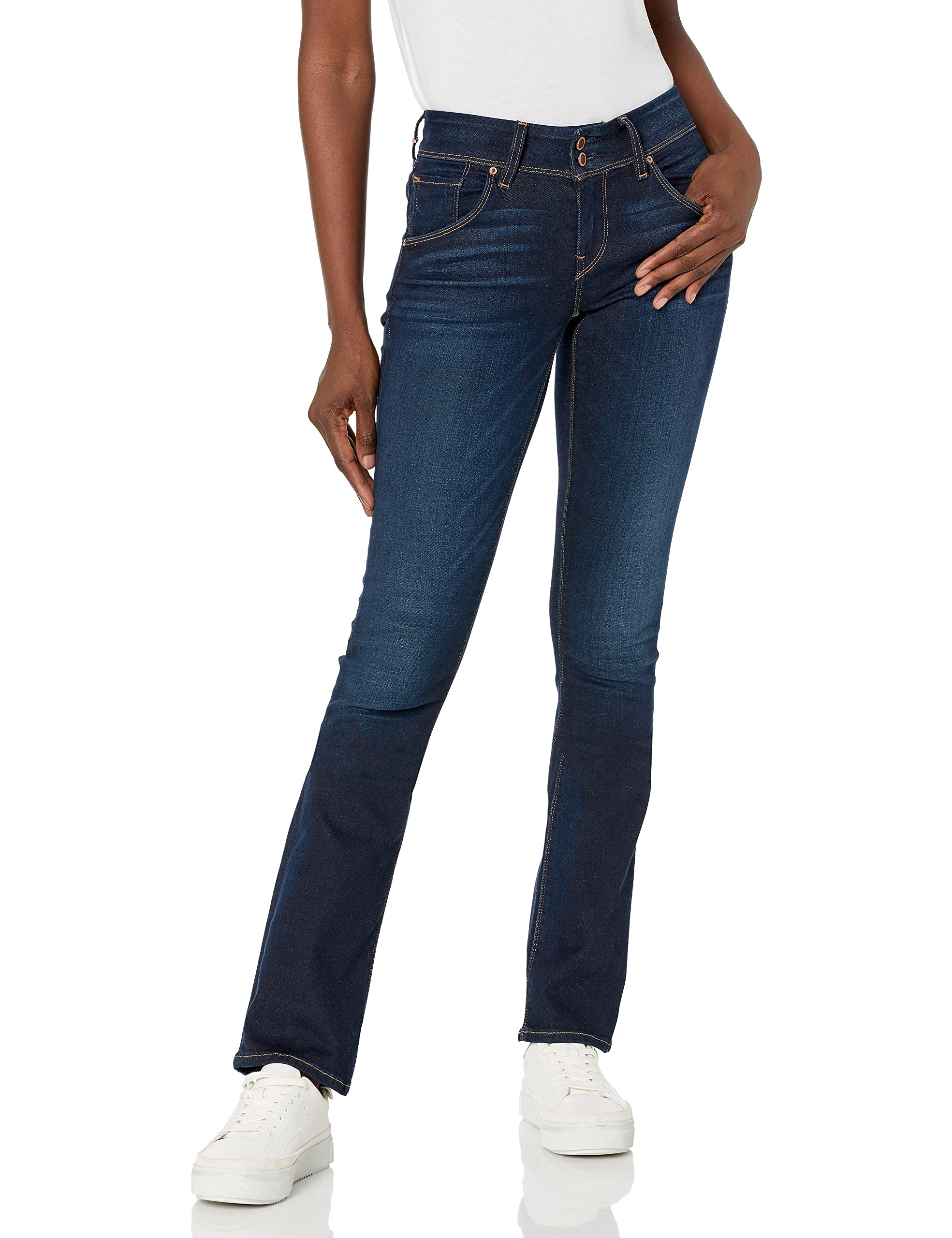HUDSON Women's Beth Midrise Baby Boot Flap Pocket Jeans - Stretch Denim Skinny Jeans for Women | Perfect for Casual Wear, Night Out & Everyday Style