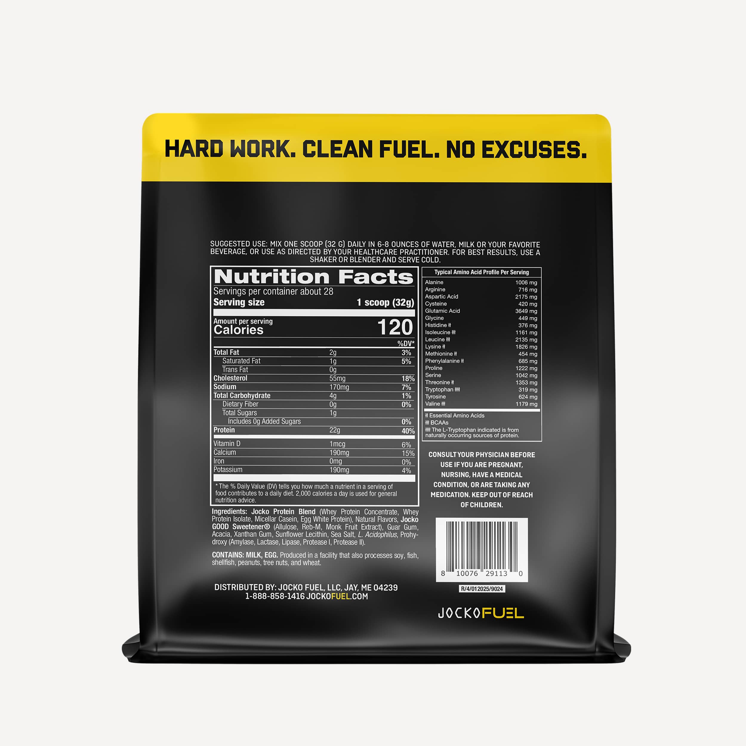 JOCKO MÖLK Premium Whey Protein Powder - 25g Protein per Serving, Low Sugar, Keto Friendly - Perfect for Post-Workout Recovery, Muscle Building & Healthy Lifestyle