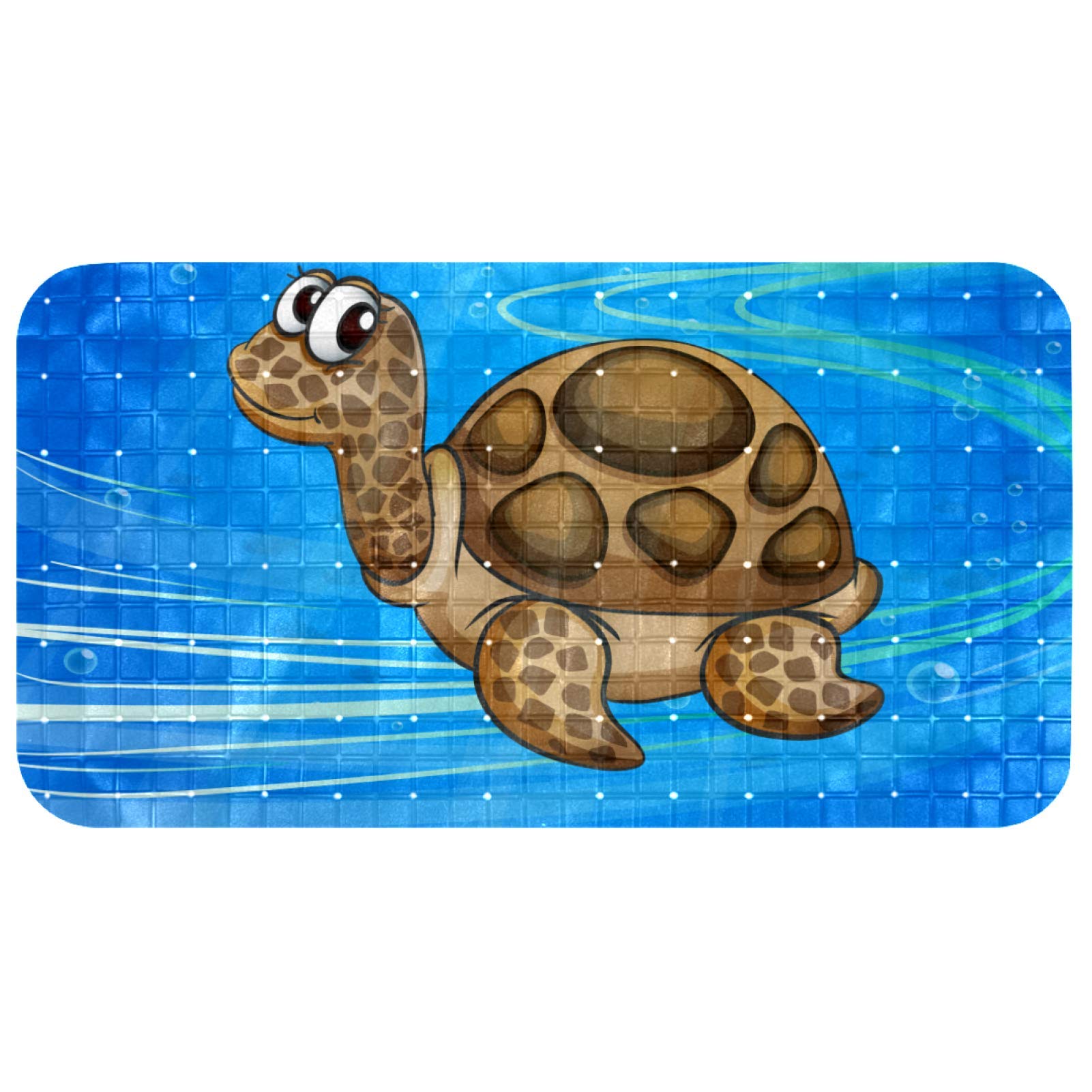Non-Slip Baby Bathtub Mat with Suction Cups - Turtle Design for Safe Bathing
