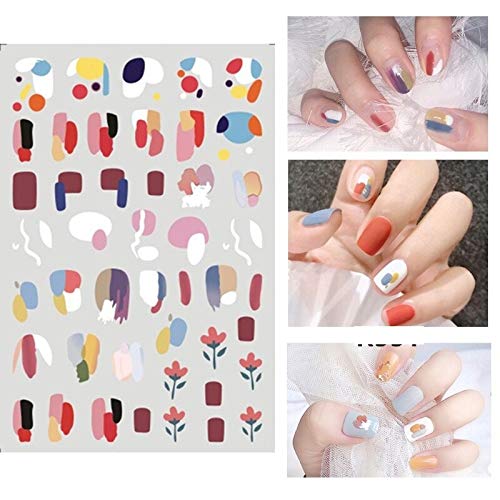 15 Styles DIY Nail Art Stickers - Cute Fruit & Flower Designs for Manicures (10 Sheets) - Perfect for Home Nail Decoration, Parties, Gifts & Salon Use