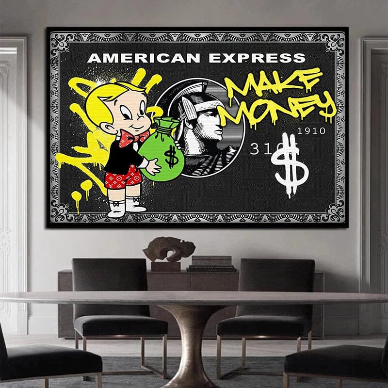 American Express Make Money Guide - Financial Success Tips for Wealth Building | Perfect for Home Office & Motivational Wall Art