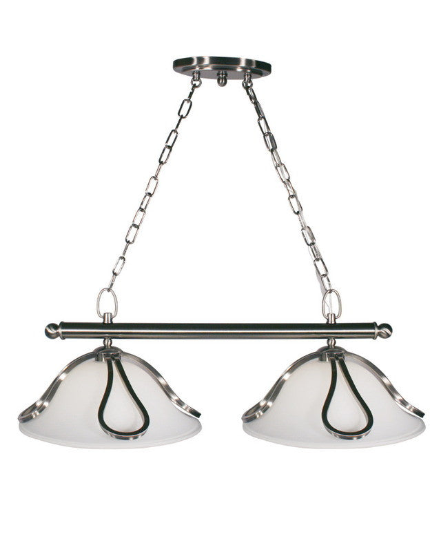Z Lite Lighting 316 2-Light Modern Island Pendant Chandelier in Brushed Nickel Finish - Perfect for Kitchen Island, Dining Room & Farmhouse Decor