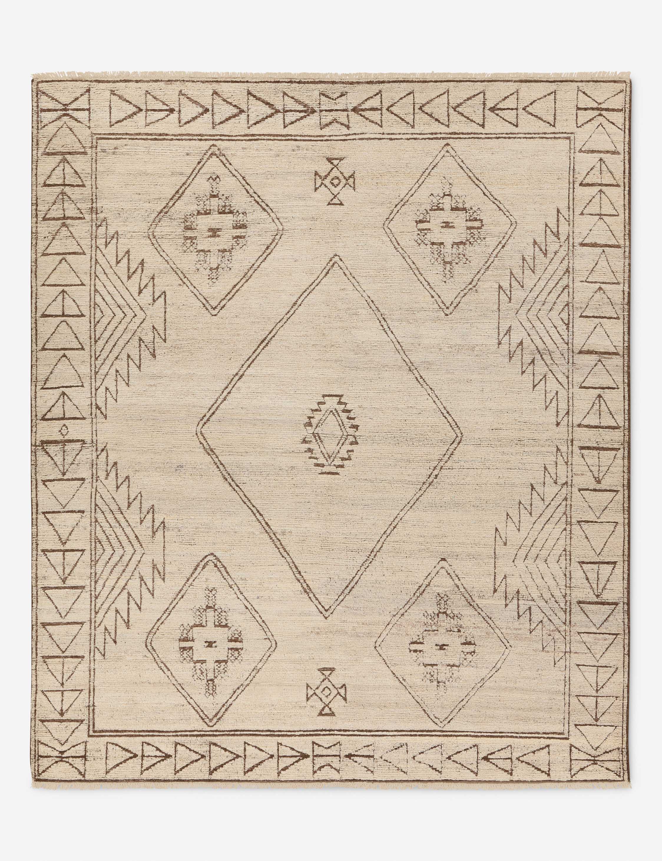 Bethia Hand Knotted Wool Moroccan Style Rug - Authentic Berber Design, Soft & Durable - Perfect for Living Room, Bedroom, or Office Decor