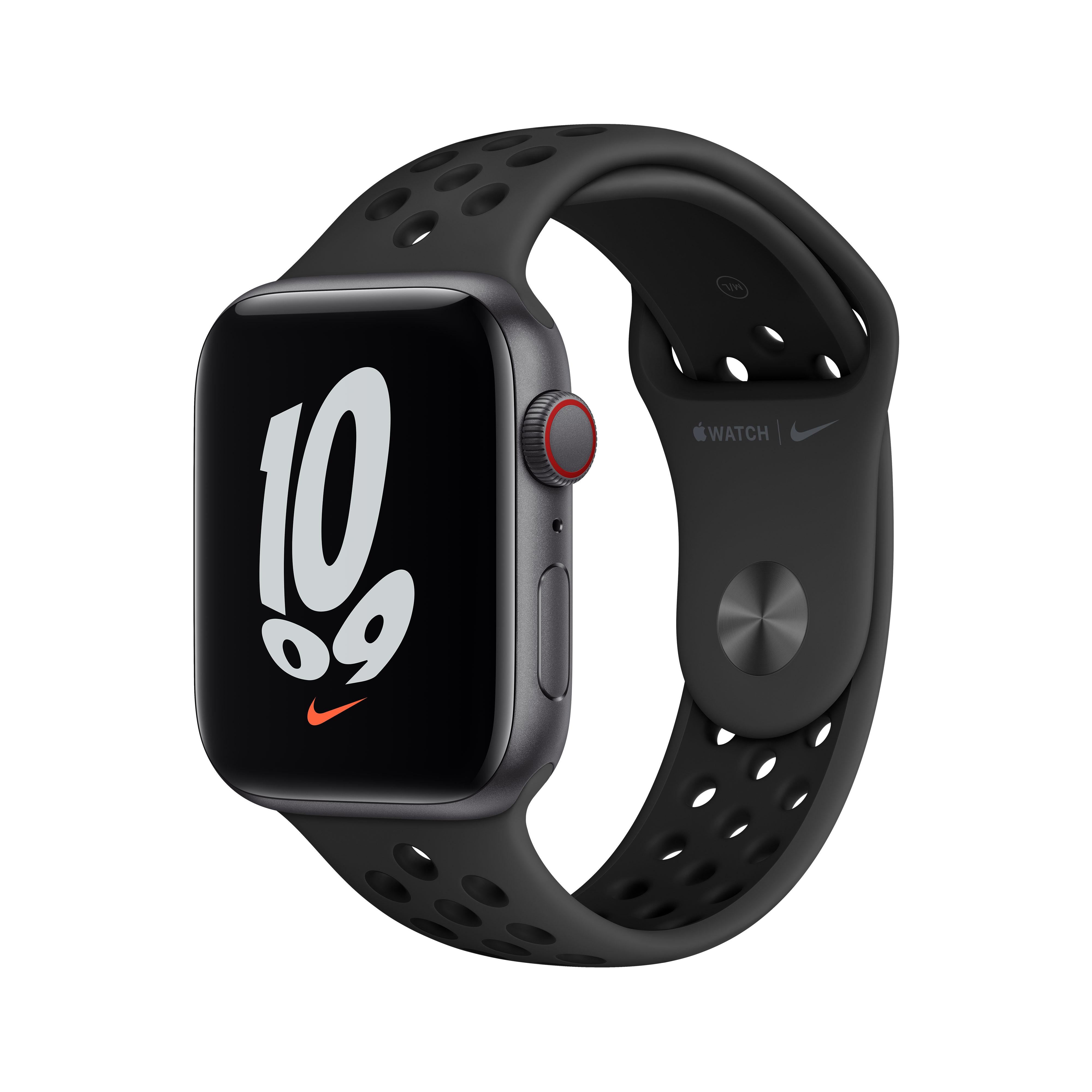 Apple Watch Nike SE (GPS + Cellular) 44mm Space Gray Aluminum Case with Anthracite/Black Nike Sport Band - Perfect for Running, Workouts & Daily Fitness Tracking