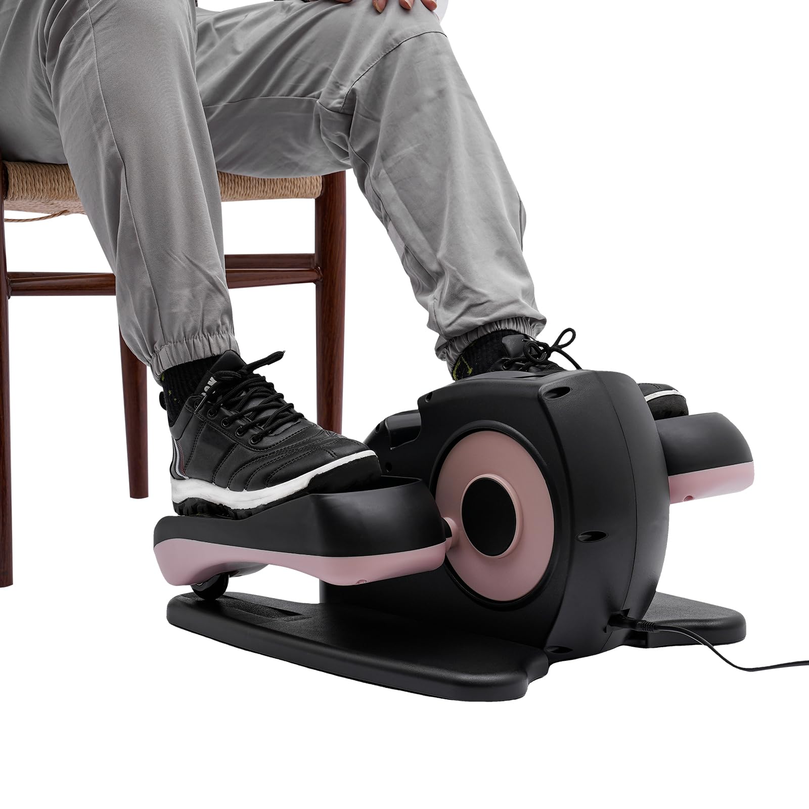 Under Desk Bike Pedal Exerciser - Portable Mini Exercise Bike with 5 Speeds & 3 Modes, Remote Control - Leg Workout Equipment for Seniors & Physical Therapy - Perfect for Office, Home & Rehab Use