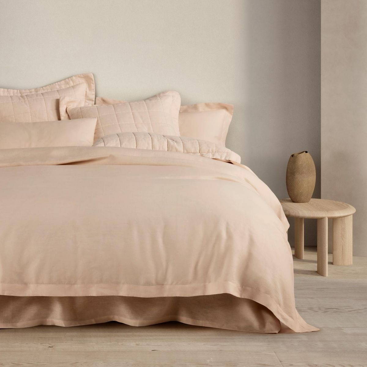Sheridan Abbotson Buff Linen Quilt Cover Set - Premium 100% Cotton Bedding for Master Bedroom & Guest Room - Soft Luxury Duvet Cover with Pillowcases - Perfect for Cozy Nights & Hotel-Style Home Decor