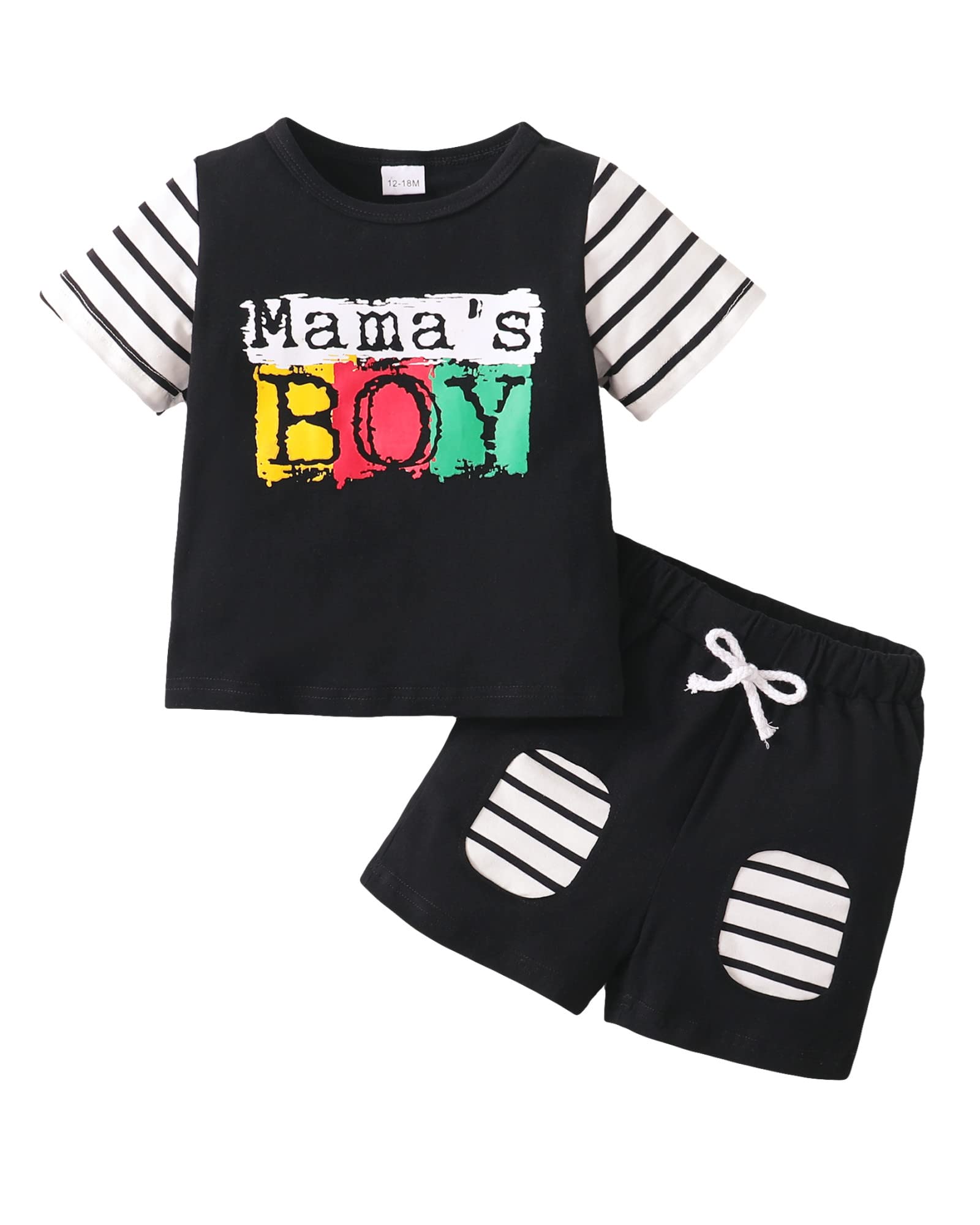 **Toddler Boys' Summer Outfits - Short Sleeve Tops & Shorts Playwear Set | Comfortable Cotton Clothes for Playtime, Daycare & Outdoor Activities**