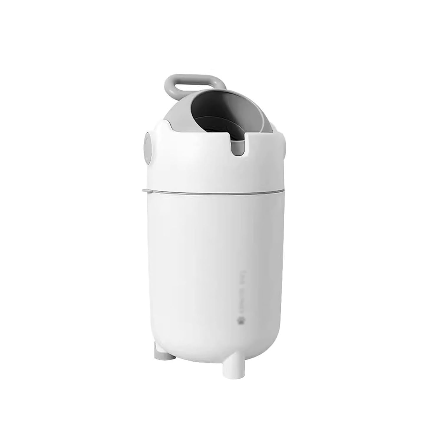 Creative Cylinder Trash Can with Lid - 15L Large Capacity Plastic Wastebasket for Diaper, Living Room, Bedroom & Bathroom | Durable Garbage Bin for Home, Office & Nursery Use