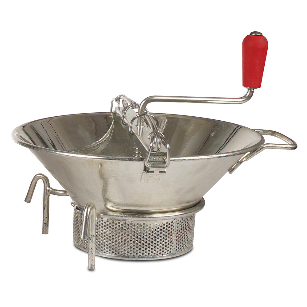 Premium Stainless Steel French Food Mill - 14 Inch Diameter for Pureeing Soups, Sauces & Baby Food | Perfect for Home Chefs & Professional Kitchens