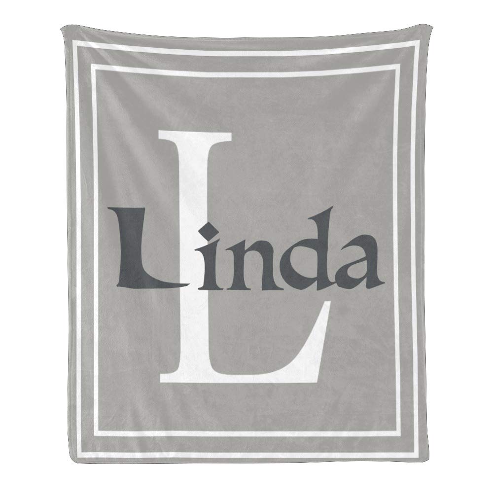 Custom Name Blanket - Personalized Fleece Throw Blanket with Letter Monogram | Soft 50x60 Inch Cozy Blanket for Gifts, Bed, Sofa & Home Decor