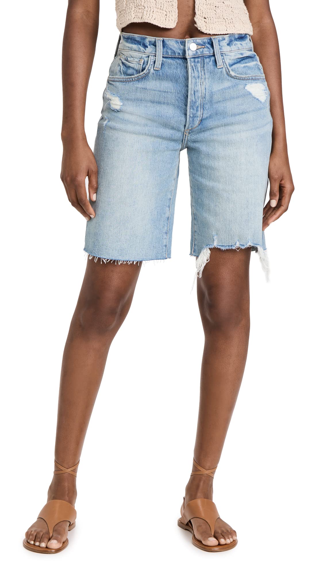 Joe's Jeans Women's 90s High Waisted Bermuda Denim Shorts - Vintage Retro Style for Summer Casual Outfits & Beach Vacations
