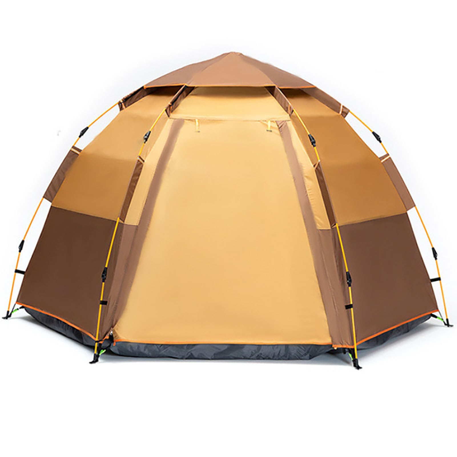 Automatic Pop-Up Hexagonal Camping Tent for 5-8 People - Waterproof, Lightweight & UV Protection Family Tent for Instant Setup - Perfect for Outdoor Adventures, Beach Trips & Park Camping