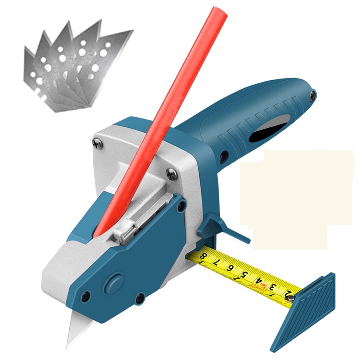 JINYISI Gypsum Board Cutter - Professional Drywall Cutting Tool with Locator - Multifunctional Hand Tool for Plasterboard, Drywall & Sheetrock - Perfect for DIY Home Renovation & Construction Projects