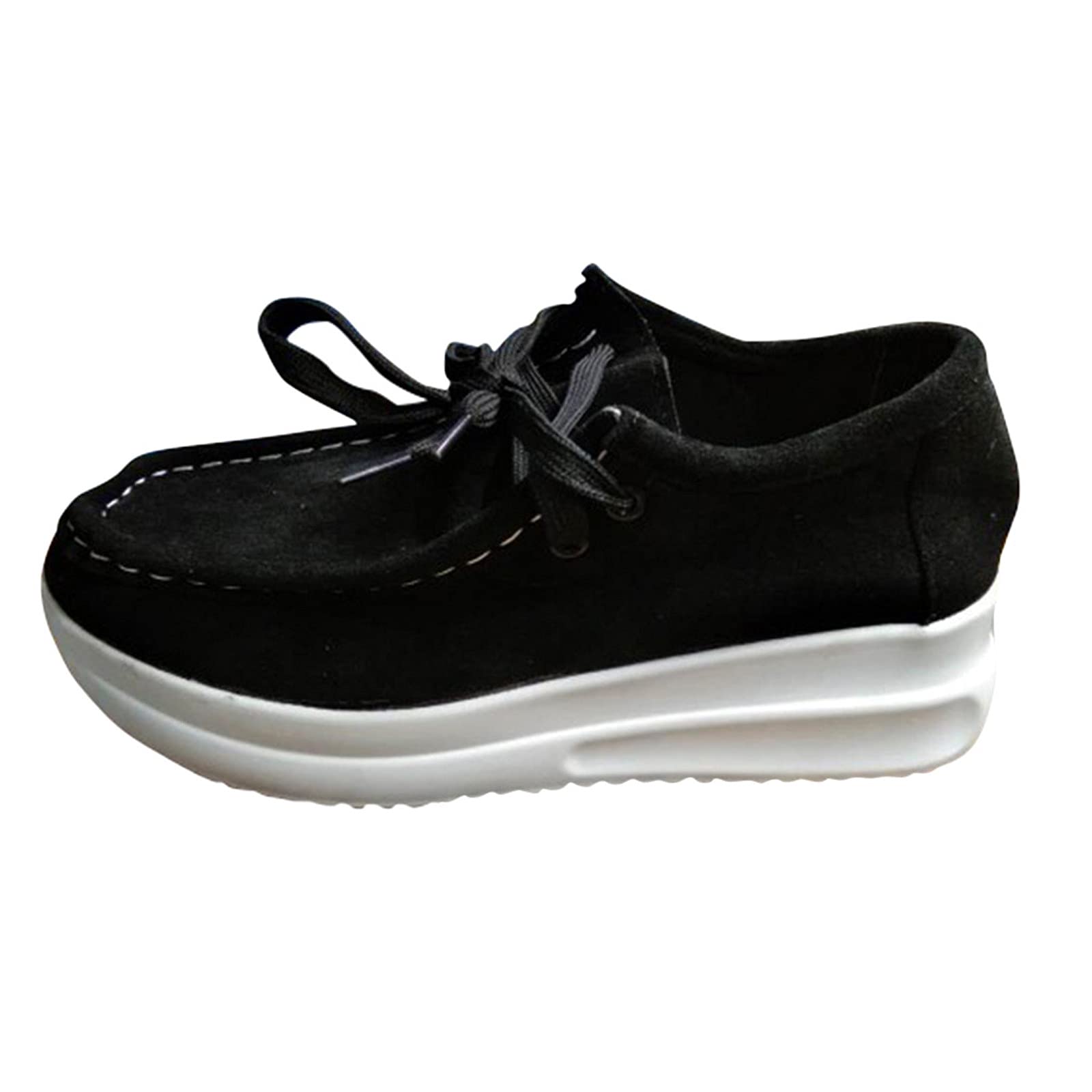 Women's Leather Moccasin Loafers - Comfortable Round Toe Dressy Flats with Ankle Strap, Slip-On Casual Shoes for Work, Travel & Everyday Wear