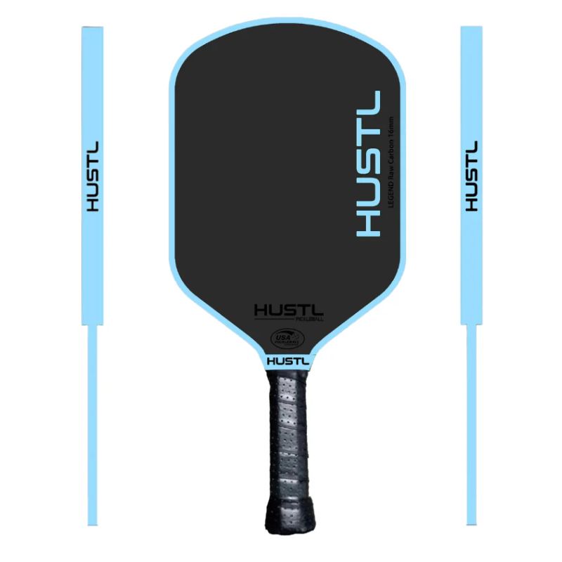 HUSTL Legend Gen 2 16mm Raw Carbon Fiber Pickleball Paddle - Lightweight & Durable for Competitive Play & Outdoor Games