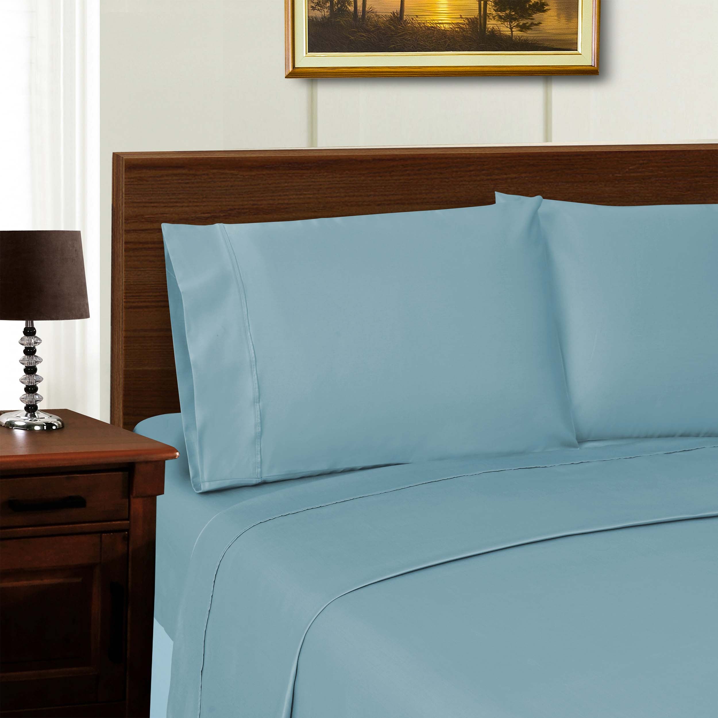 1000 Thread Count Wrinkle Resistant Bed Sheet Set - Queen Size, Soft Luxury Cotton - Perfect for Home, Hotel & Guest Room Comfort