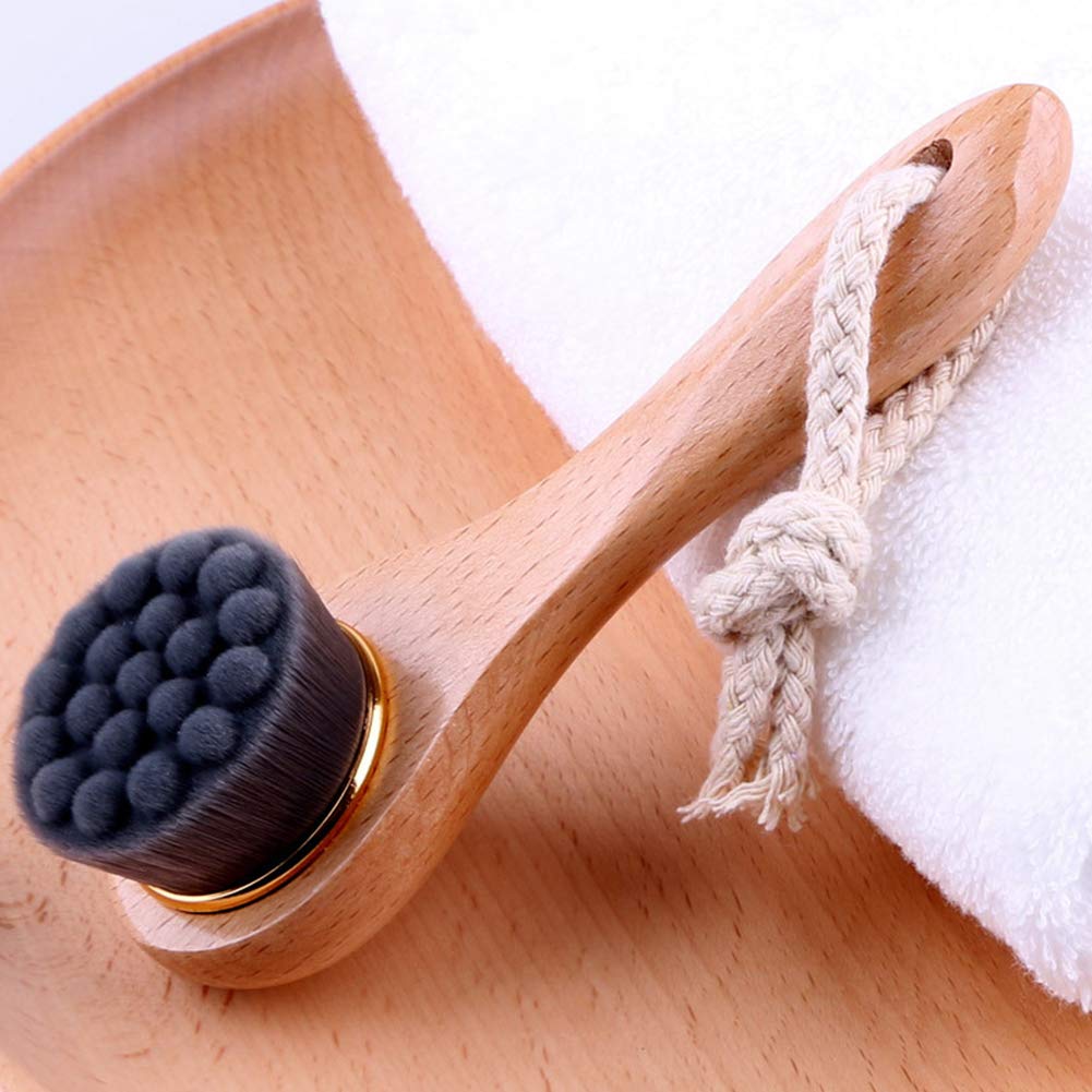 Bamboo Charcoal Facial Cleansing Brush for Deep Pore Cleansing & Exfoliation - Perfect for Daily Skincare Routine