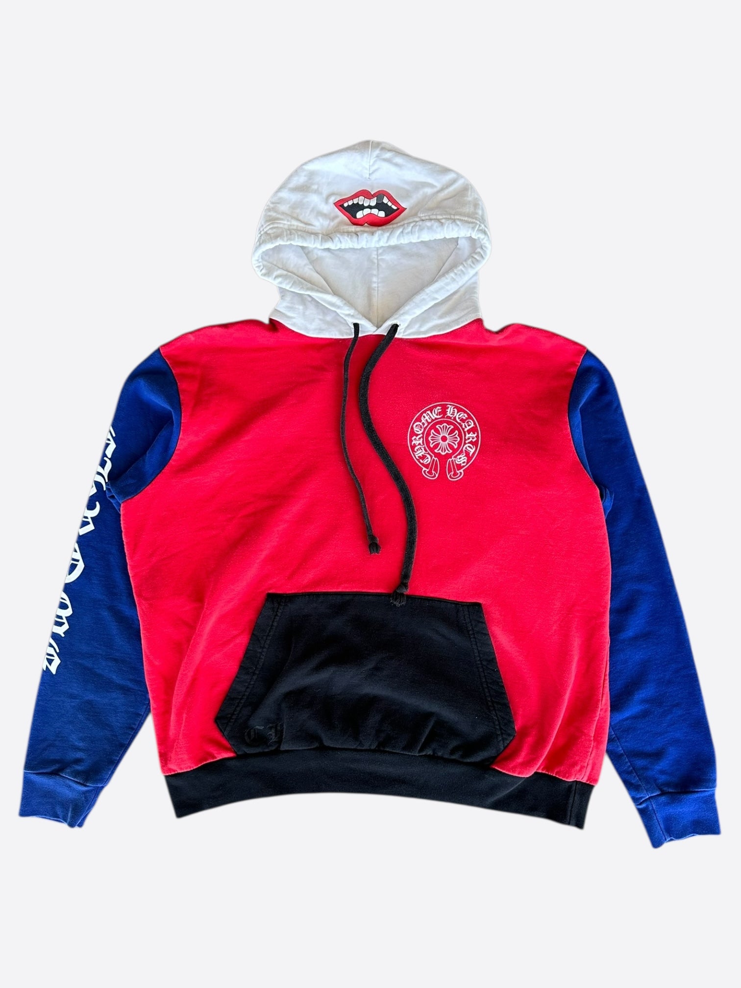 Chrome Hearts Red White Blue Horseshoe Logo Hoodie - Stylish Streetwear for Men & Women | Perfect for Casual Outfits, Concerts, and Urban Fashion