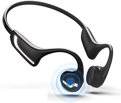 YOUOOK Bone Conduction Headphones - Bluetooth 5.0 Wireless with Built-in Mic, Open-Ear Design, IPX5 Sweatproof for Running, Cycling, Gym Workouts - Lightweight Comfort for Sports & Outdoor Activities (Black) - Perfect for Jogging, Hiking, Driving and Phone Calls