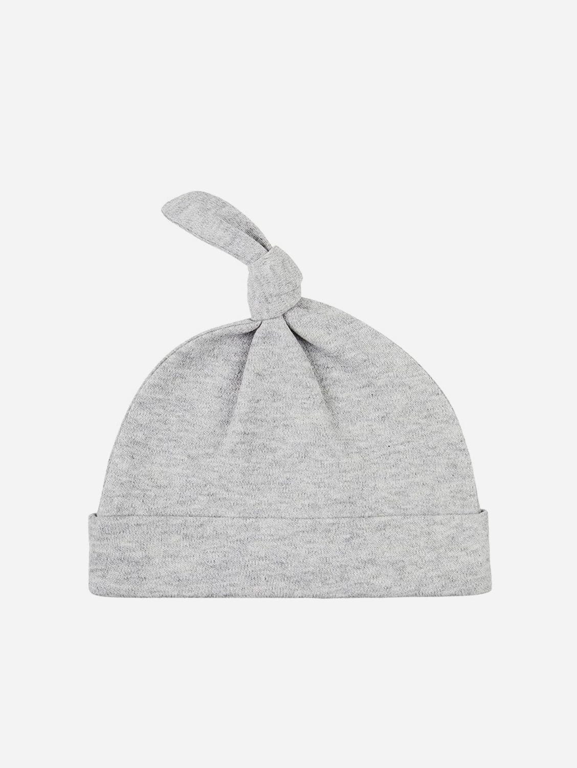 Organic Cotton Newborn Baby Hat - Soft & Breathable Grey Infant Beanie for 0-6 Months | Perfect for Hospital Photos, Newborn Gifts & Winter Outings