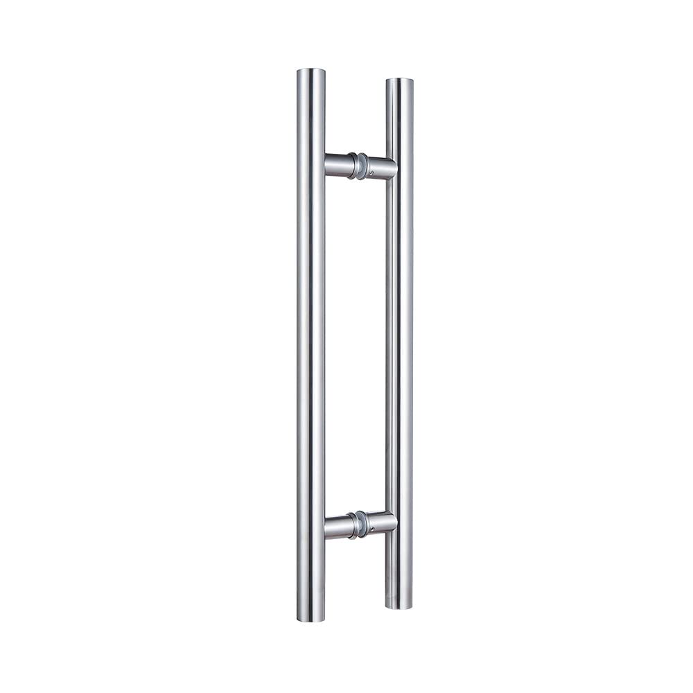 12 Inch Heavy-Duty 304 Stainless Steel Push Pull Door Handle - 1.2mm Thick Solid Standoffs for Commercial Use - Long Barn Door Pull, Glass Door Handle - Perfect for Restaurant, Office & Industrial Doors