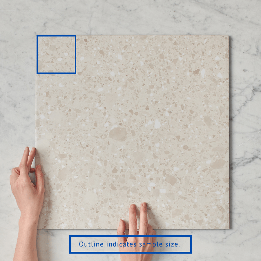 Premium Yamba Clay Terrazzo Look Sample Tiles - Natural Stone Effect for Modern Flooring & Wall Decor - Perfect for Kitchen Backsplash, Bathroom, and Living Room Accents