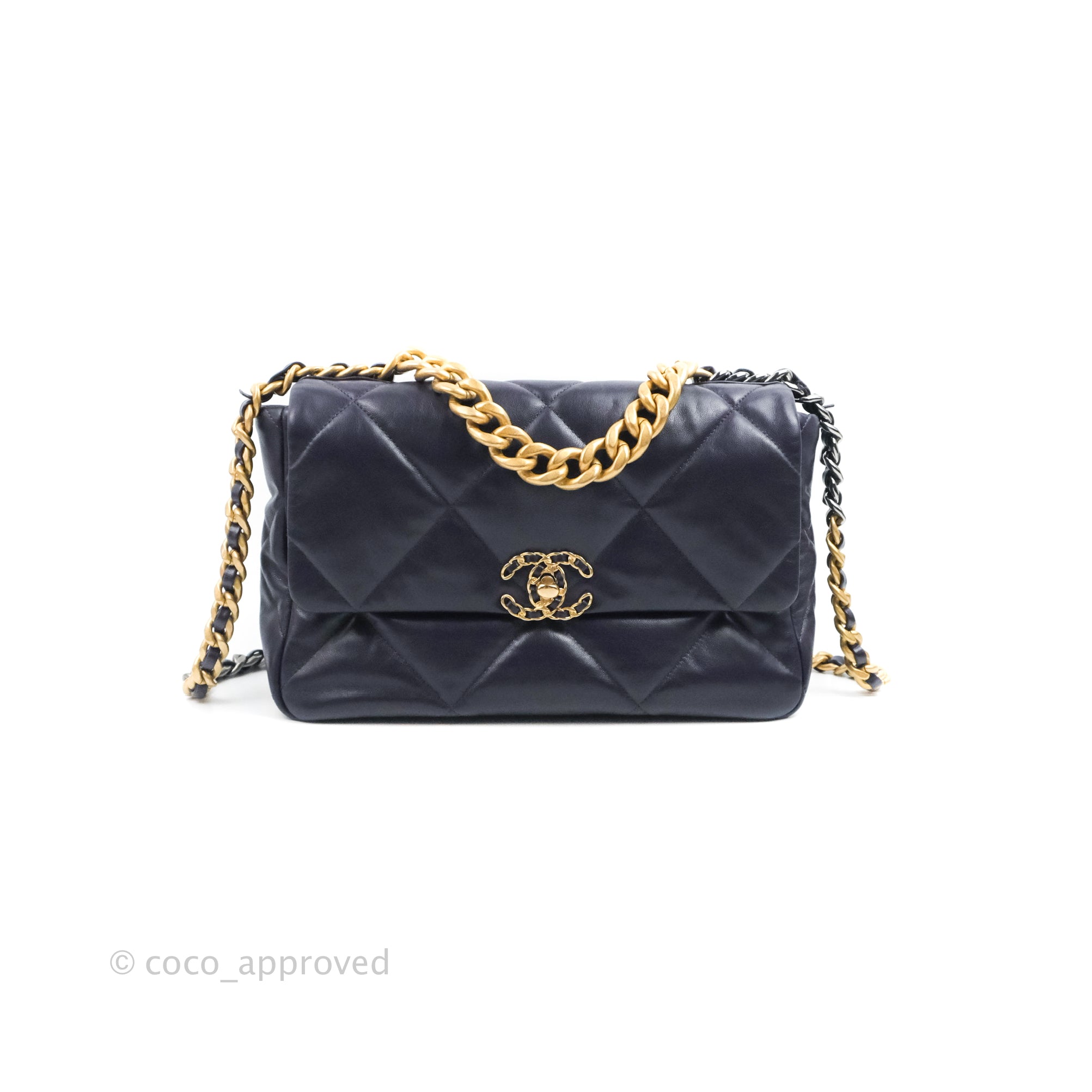 Chanel 19 Medium Flap Bag in Dark Purple with Mixed Hardware - Luxury Designer Handbag for Women, Perfect for Date Night & Special Occasions