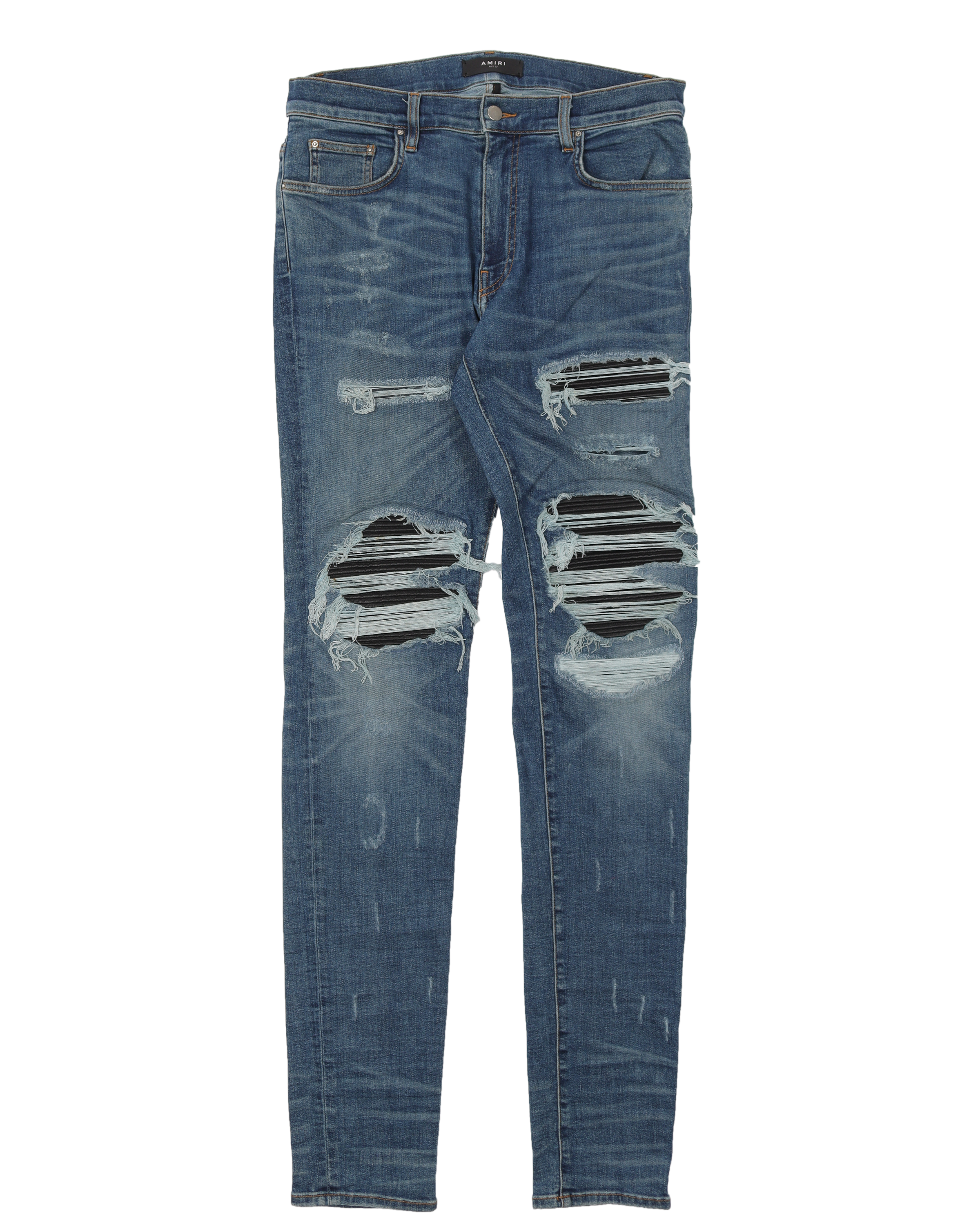 MX1 Original Leather Patch Denim Jeans for Men - Premium Quality Vintage Style Denim Pants for Casual Wear & Everyday Outfits
