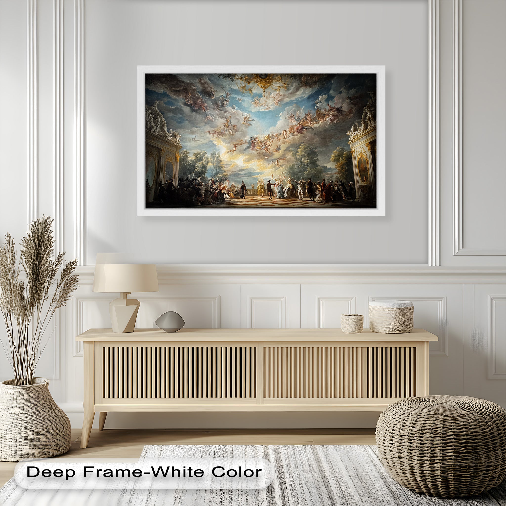 Baroque Heaven - Grand Ballroom Oil Painting | Classic Artwork for Home Decor, Office & Gallery | Perfect for Living Room, Dining Area & Wall Display