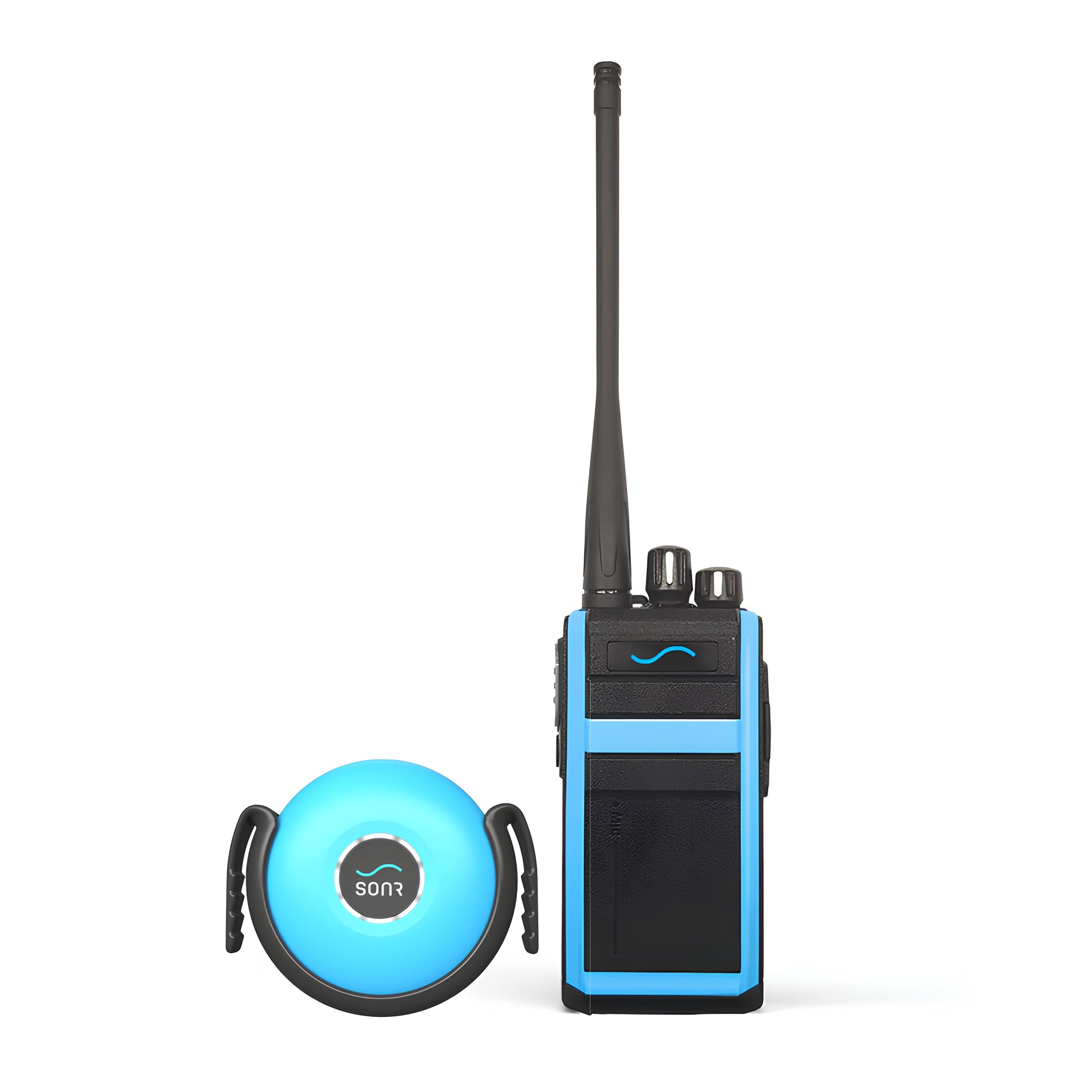 SONR Swim Coach Communicator - Waterproof Underwater Communication Device for Swimming Training | Bone Conduction Headphones with Real-Time Coaching & Metronome | Perfect Coach Gift for Pool, Open Water & Competitive Swimmers (Blue)