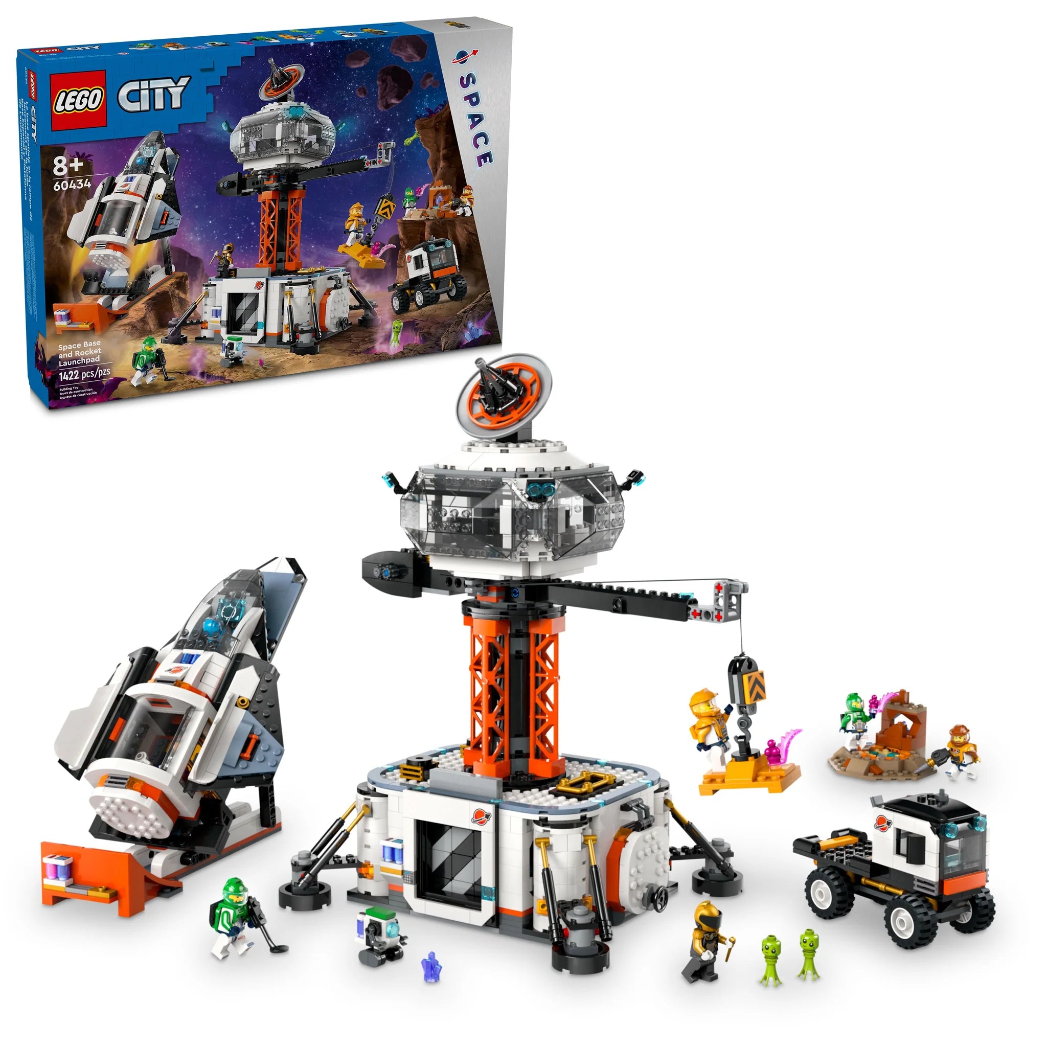 LEGO® City Space Base & Rocket Launchpad Building Set - STEM Toy for Kids Ages 6+ | Creative Play, Space Exploration & Rocket Launch Scenes