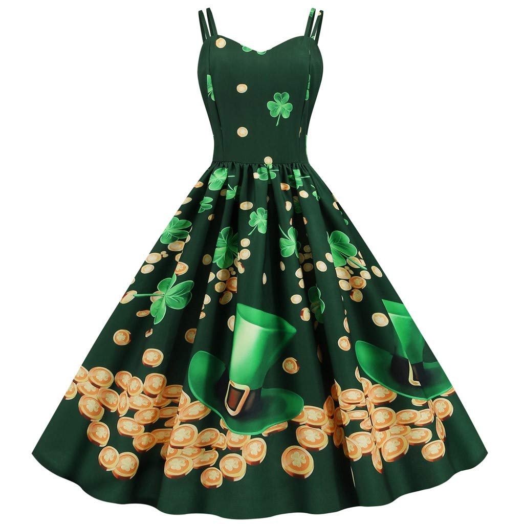 Women's St. Patrick's Day Fancy Dress - Green Clover Shamrock Irish Costume for Party & Celebration | Perfect for Pub Crawls, Parades & Themed Events