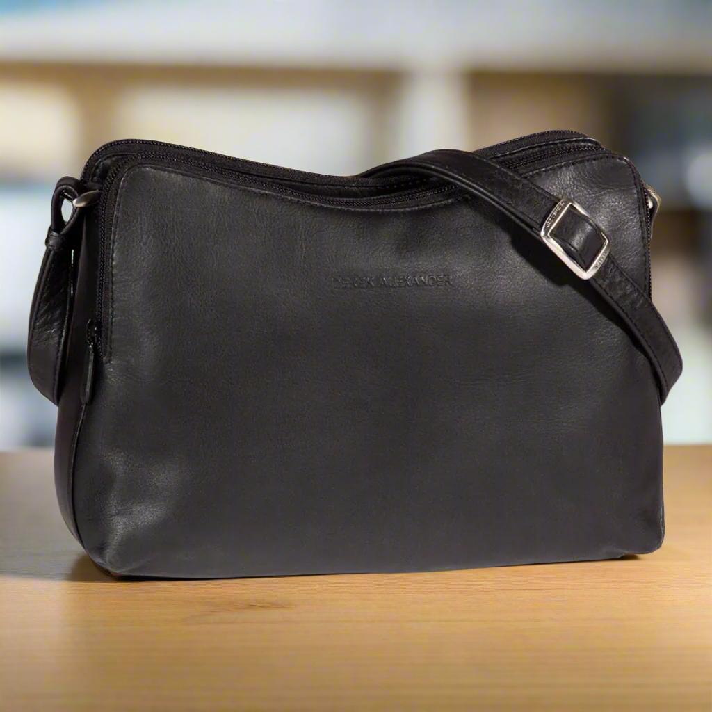 Derek Alexander Genuine Leather Crossbody Bag for Women - Stylish & Durable Shoulder Purse for Everyday Use, Travel, and Work