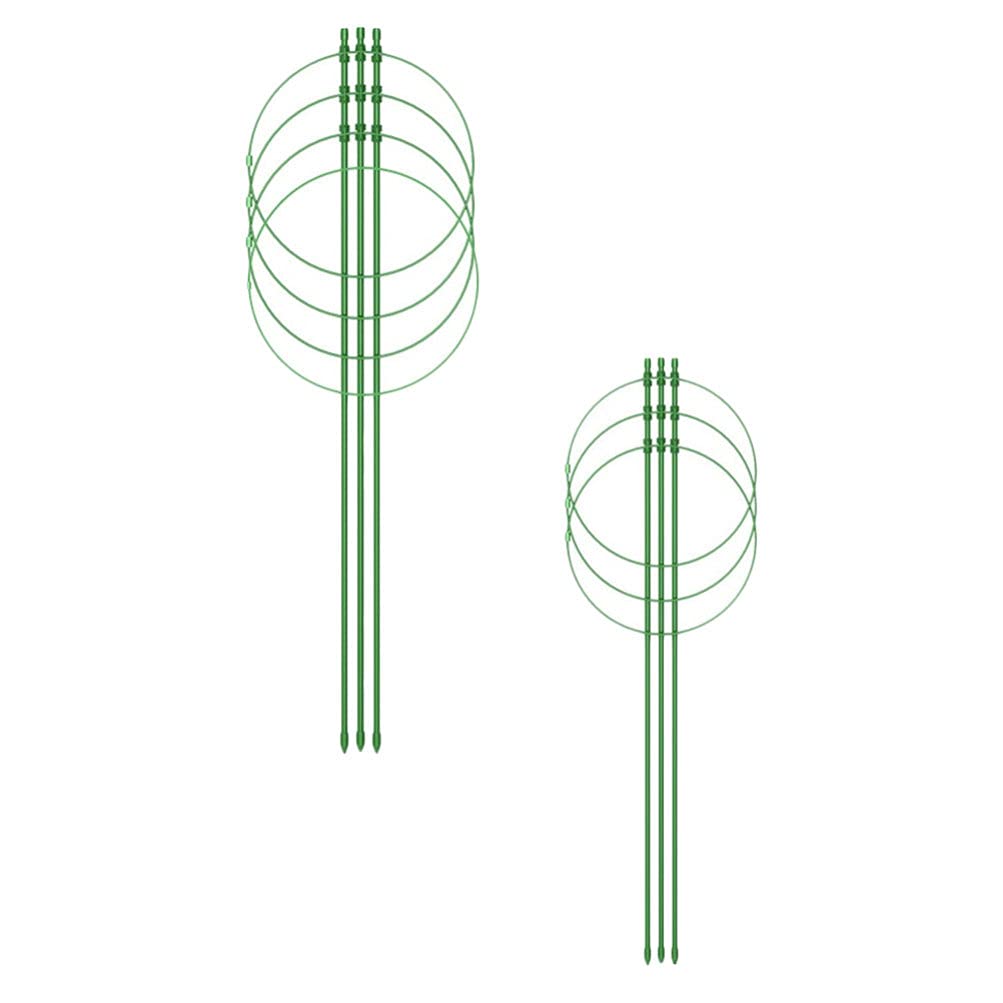 2Pcs Metal Garden Trellis Climbing Plant Support Stake - 45cm & 60cm Rust-Proof Plant Stakes for Strawberries, Roses, Vines, Vegetables & Indoor Potted Plants | Perfect for Vertical Gardening, Balcony Decor & Backyard Planting