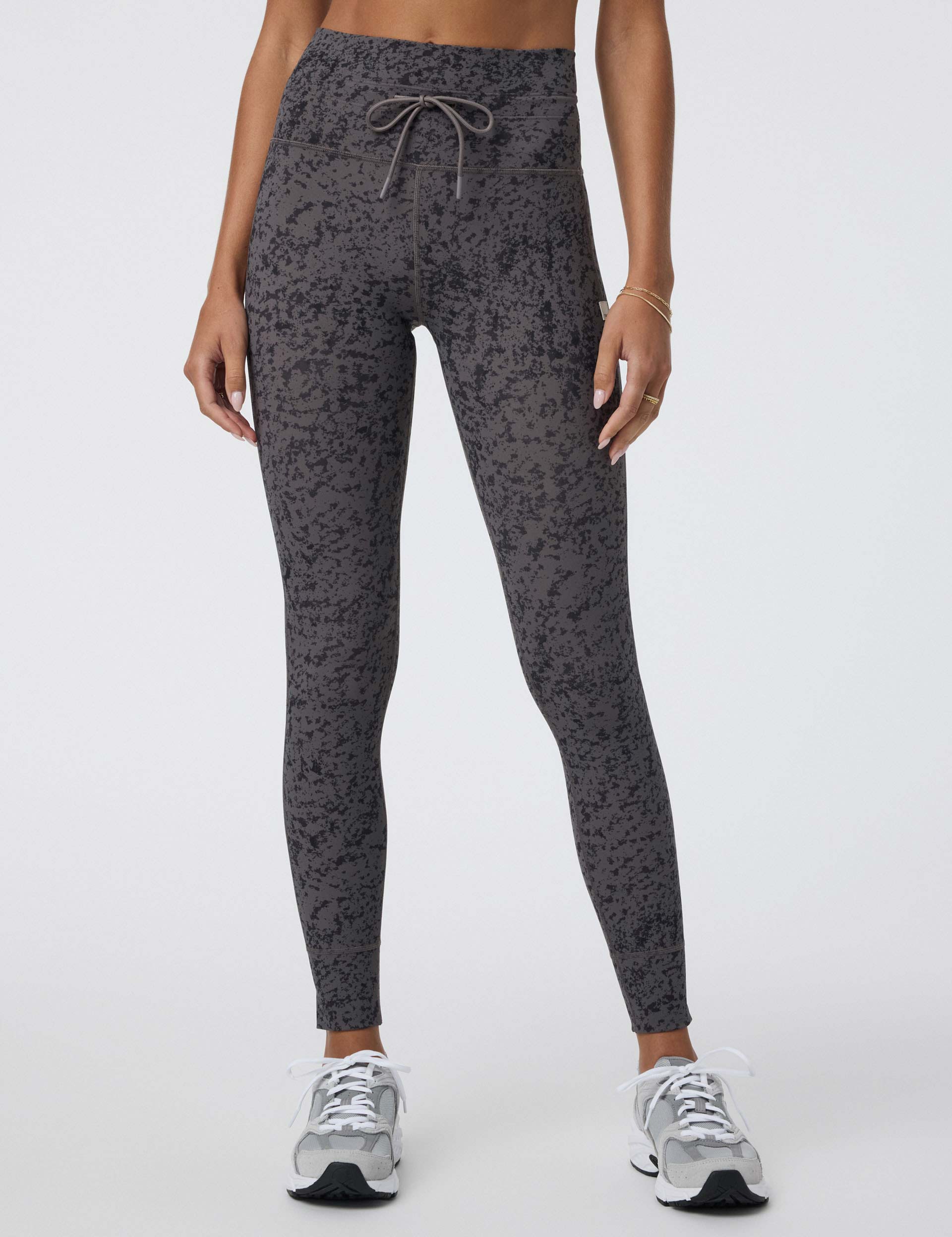 High Waist Yoga Pants for Women - Chia Stucco Print Leggings for Workout, Running & Lounge Wear | Comfortable Stretchy Daily Wear