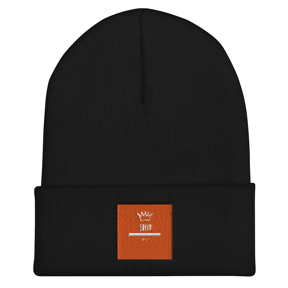 Yupoong 1501KC Cuffed Beanie - Queen Royalty Black Winter Hat for Women & Men | Cozy Knit Skull Cap for Cold Weather, Outdoor Activities, Streetwear Fashion