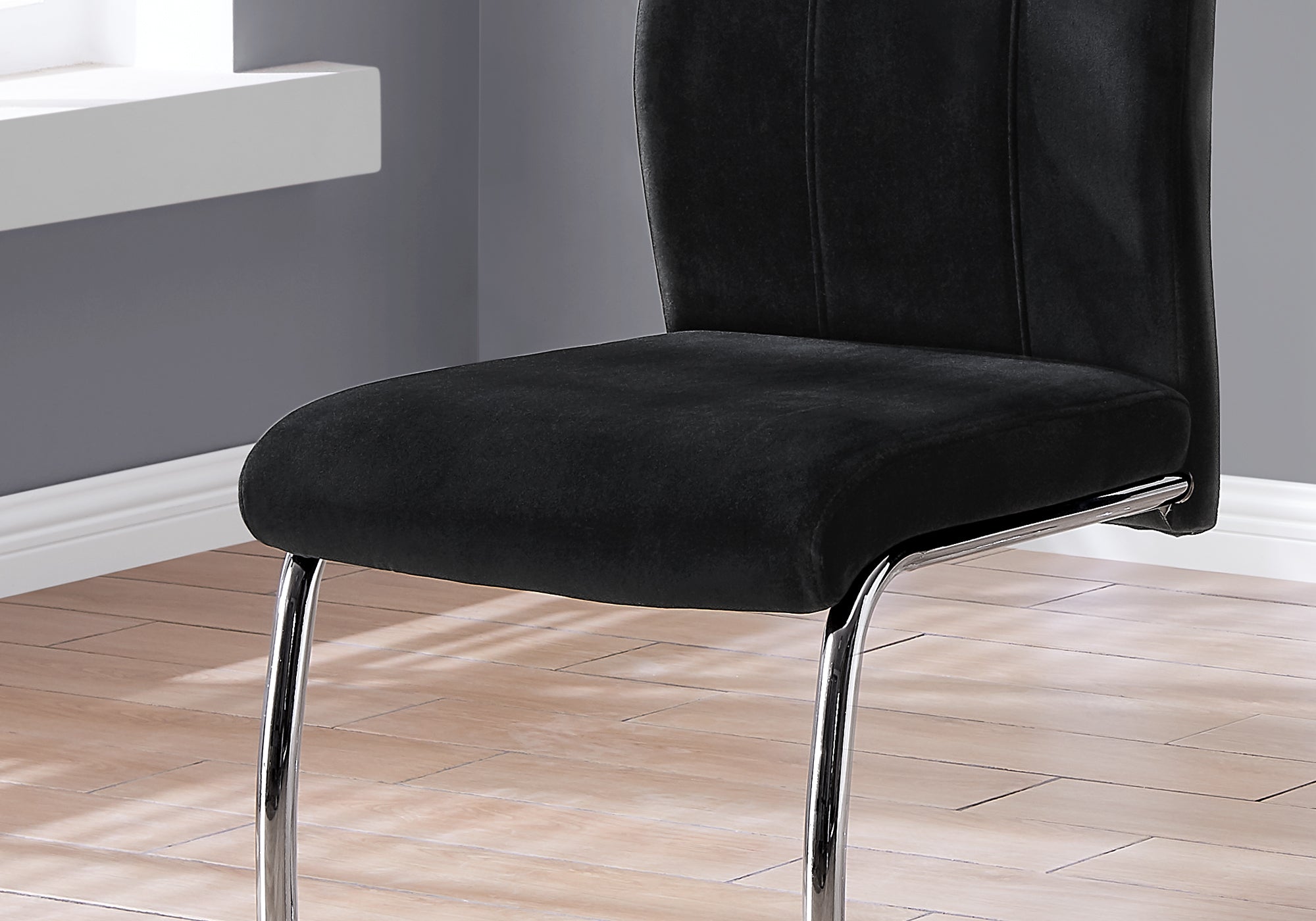 Luxury Black Velvet Dining Chairs Set of 2 - Modern Upholstered Side Chairs for Dining Room, Kitchen, or Office - Comfortable & Elegant Seating Solution