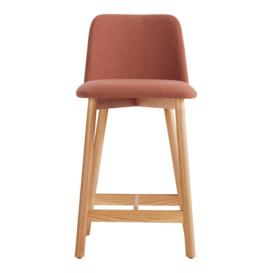 Modern Chip Counter Stool - Adjustable Bar Stool for Kitchen Island, Breakfast Nook & Home Bar - Comfortable Counter Height Stool with Back Support