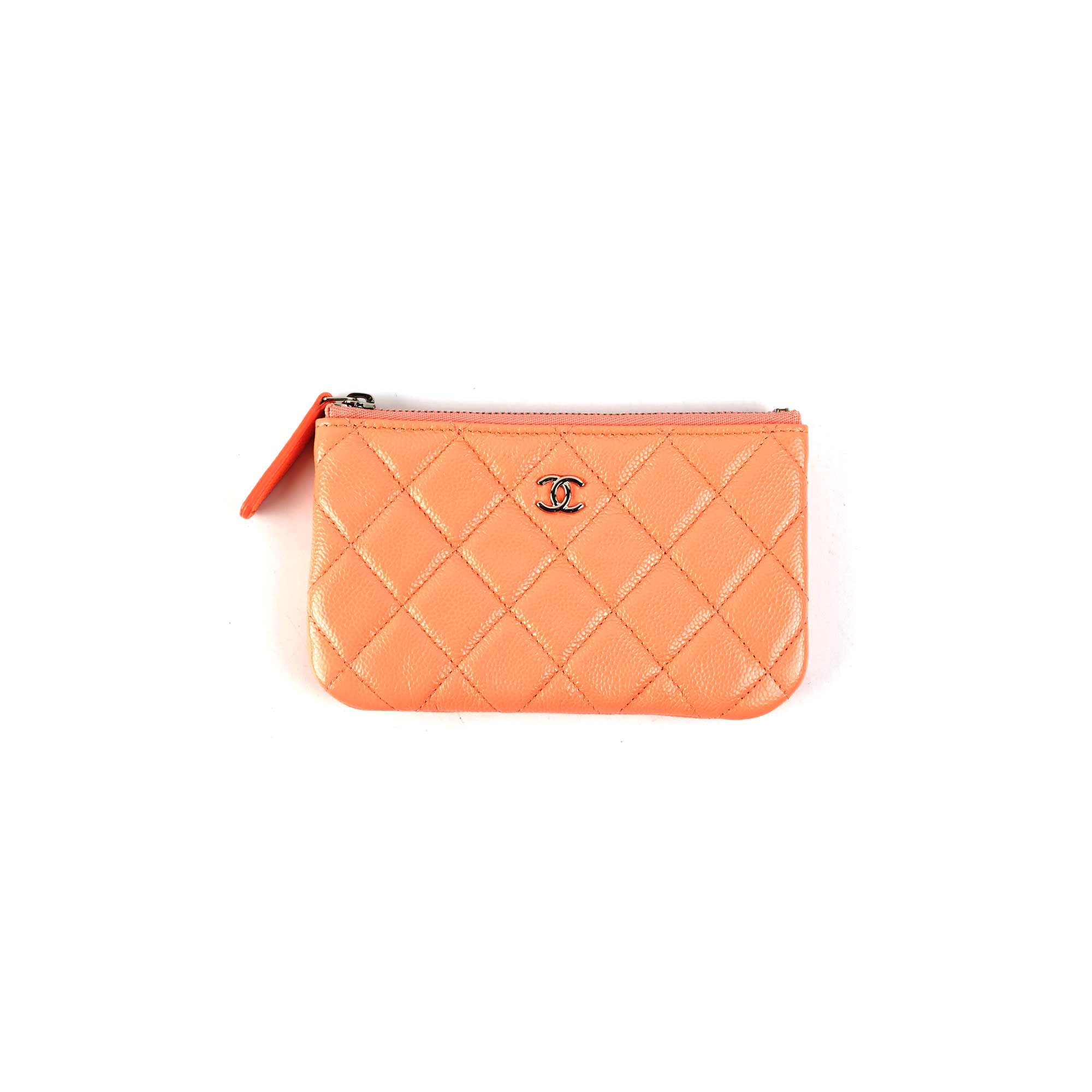 Chanel Classic Caviar Leather Mini Square Flap Bag Coral Pink - Luxury Crossbody Purse for Women, Perfect for Date Night & Special Occasions