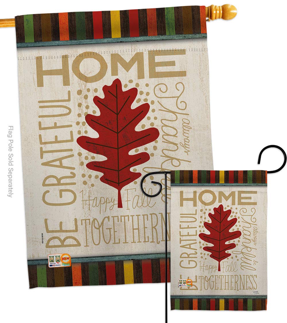 Breeze Decor Fall Harvest Vertical Flags Set - House & Garden Decor for Autumn