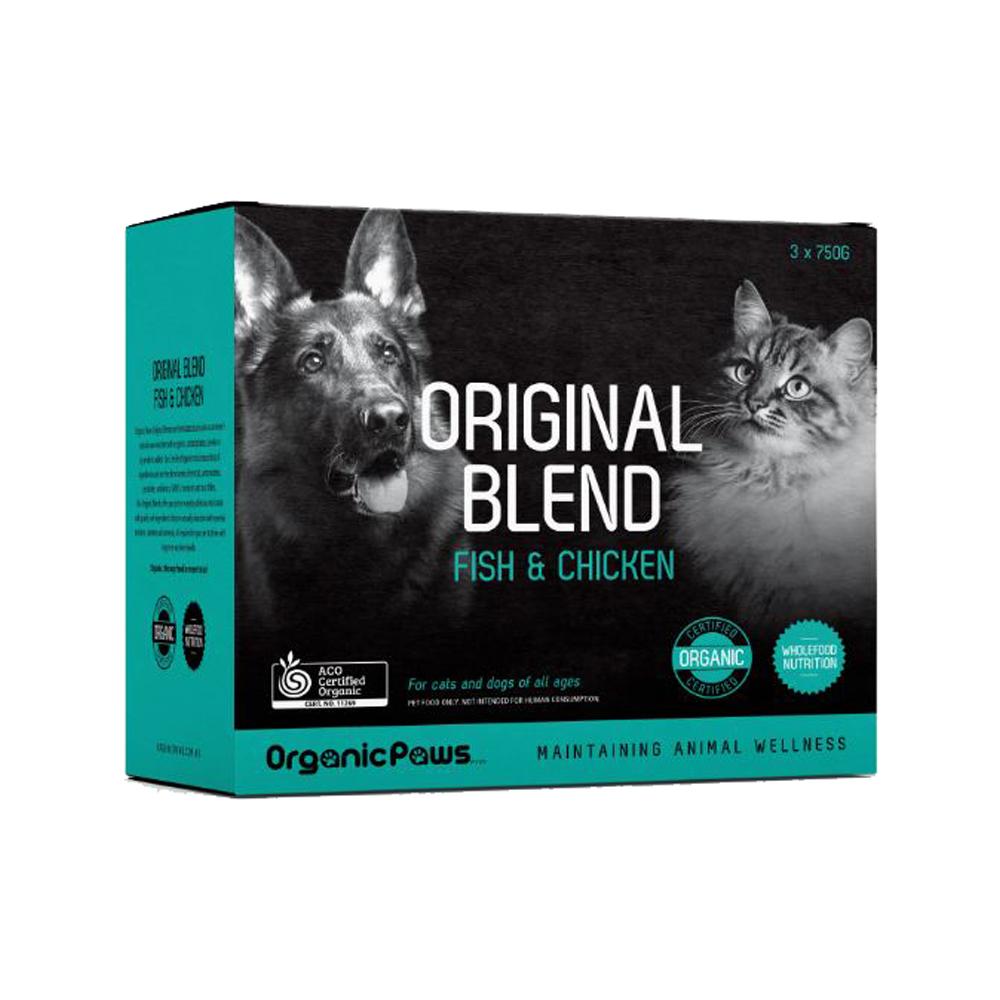 Premium Certified Organic Frozen Fish & Chicken Pet Food - All-Natural Dog & Cat Food for Healthy Meals - Perfect for Raw Feeding & Special Diets