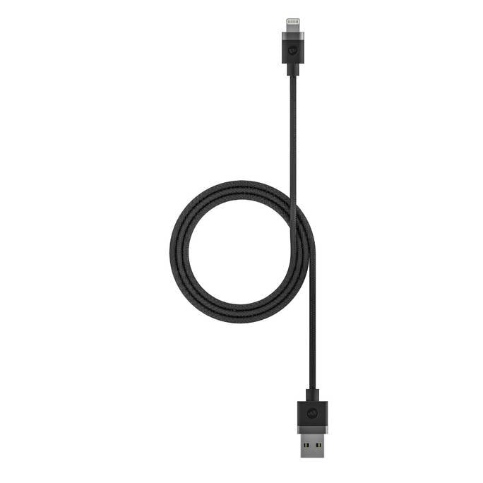 Mophie USB A to Lightning Cable - 3ft Fast Charging Cord for iPhone 14/13/12/11/X/8/7 - Durable Nylon Braided Cable for Home, Office & Travel