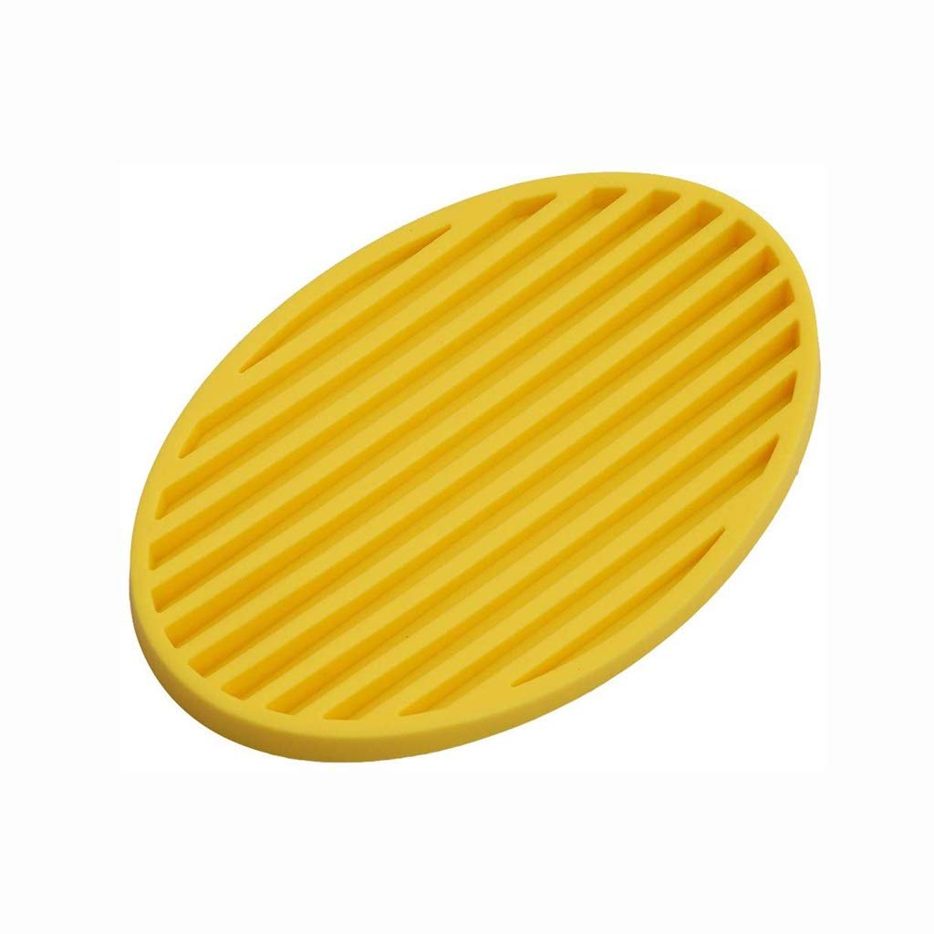 Yellow Silicone Soap Holder with Drain - Bathroom Soap Storage Box & Drying Rack for Shower, Sink, and Kitchen - WSZJJ Color Soap Box (Non-Slip, Hygienic)